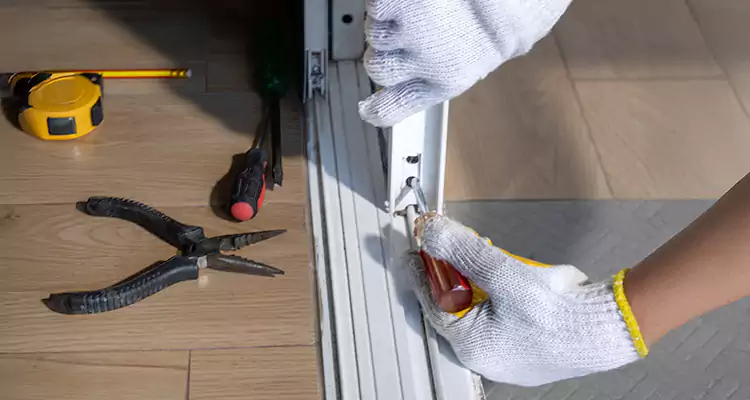 Backyard Sliding Door Track Repair in Wellington, FL